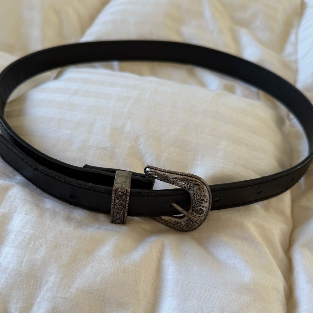 Leather western belt